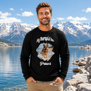 Sudadera Mi terapeuta tiene patas foto de perro cita chiste