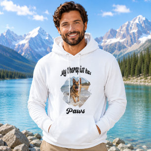 Sudadera Mi terapeuta tiene patas foto de perro cita chiste