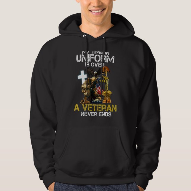 Sudadera Mi Tiempo En El Uniforme Ha Terminado Pero Ser Un  (Anverso)