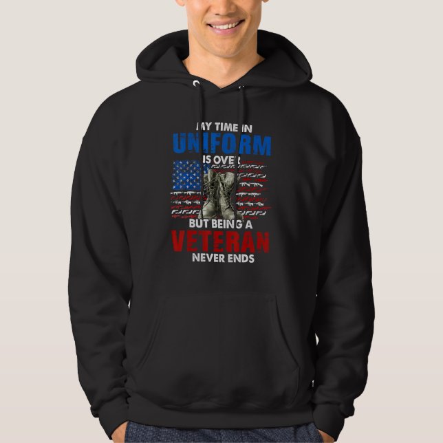 Sudadera Mi Tiempo En El Uniforme Ha Terminado Pero Ser Un  (Anverso)