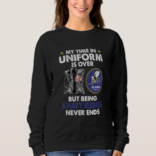 Sudadera Mi tiempo en uniforme ha terminado pero siendo un