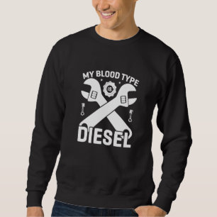 Sudadera Mi Tipo De Sangre Es Motor Mecánico De Coche Diese