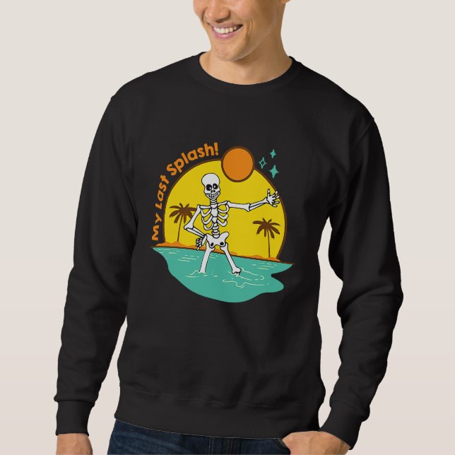 Sudadera Mi última salpicadura Esqueleto Novia Playa Desped (Anverso)