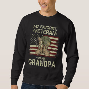 Sudadera Mi Veterano Favorito Es Mi Abuela Botas De Combate