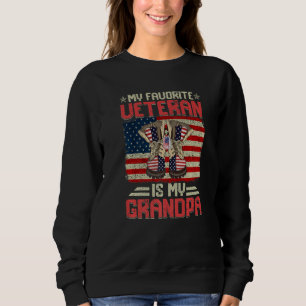 Sudadera Mi Veterano Favorito Es Mi Abuelo Botas de Combate