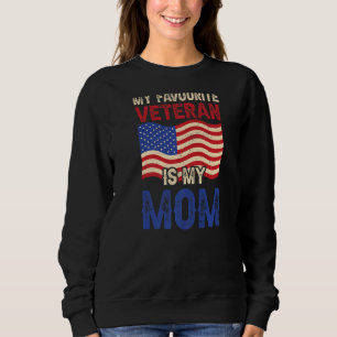 Sudadera Mi Veterano Favorito Es Mi Mamá Vet Militar Vetera