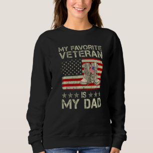 Sudadera Mi Veterano Favorito Es Mi Padre Combate Boots Ame