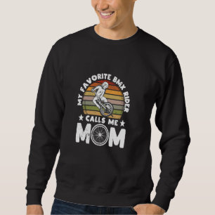 Sudadera Mi Viajero Favorito De Bmx Me Llama Madre Ciclista