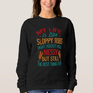 Sudadera Mi vida es como una costilla desordenada ahora - D