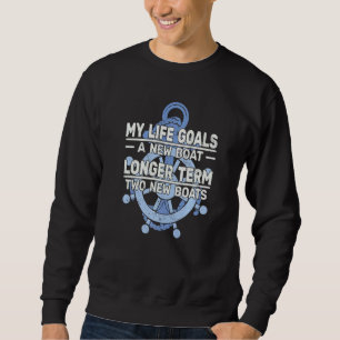 Sudadera Mi vida tiene como objetivo un nuevo barco para na