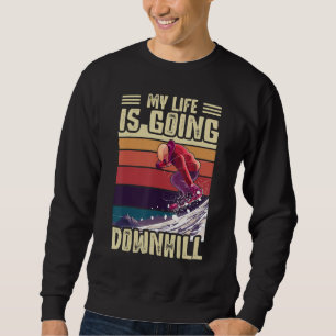 Sudadera Mi vida va cuesta abajo en snowboard