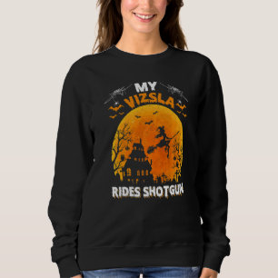 Sudadera Mi Vizsla Va De Copiloto Perro Vizsla Halloween