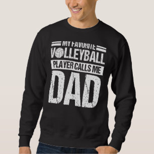 Sudadera Mi voleibol favorito me llama deporte a mi papá