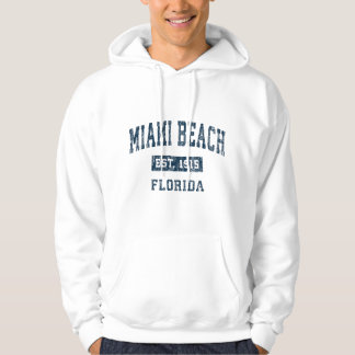 Sudadera Miami Beach Florida FL Vintage Sports Design Navy 