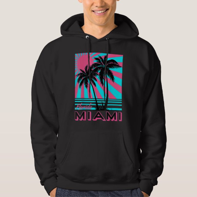 Sudadera Miami Beach Florida Miami Palmeras (Anverso)