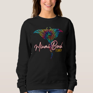 Sudadera Miami Beach Florida Tie Dye Tema de la Familia Sti