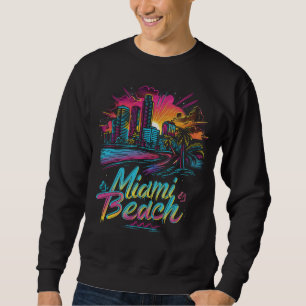 Sudadera Miami Beach Retro Vibes