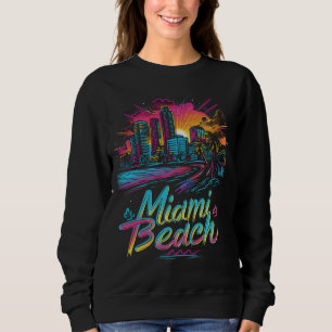 Sudadera Miami Beach Retro Vibes