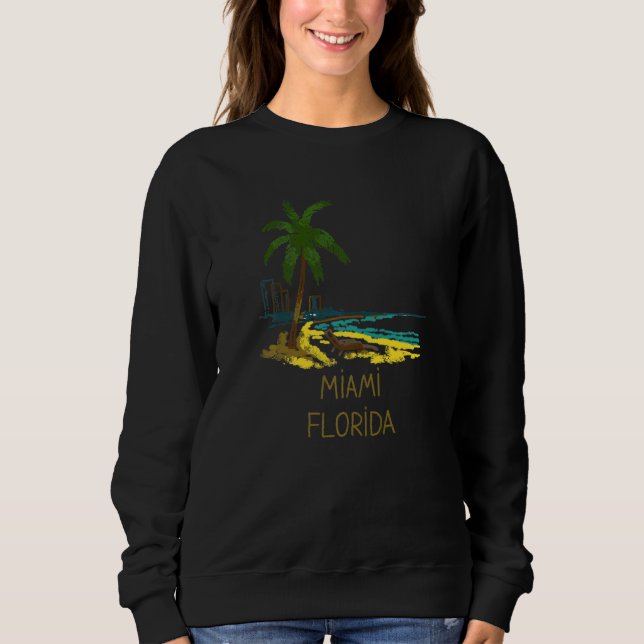 Sudadera Miami City Florida souvenir  for men women  10 (Anverso)