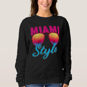 Sudadera Miami Florida Miami Colorful Sunrise Gr