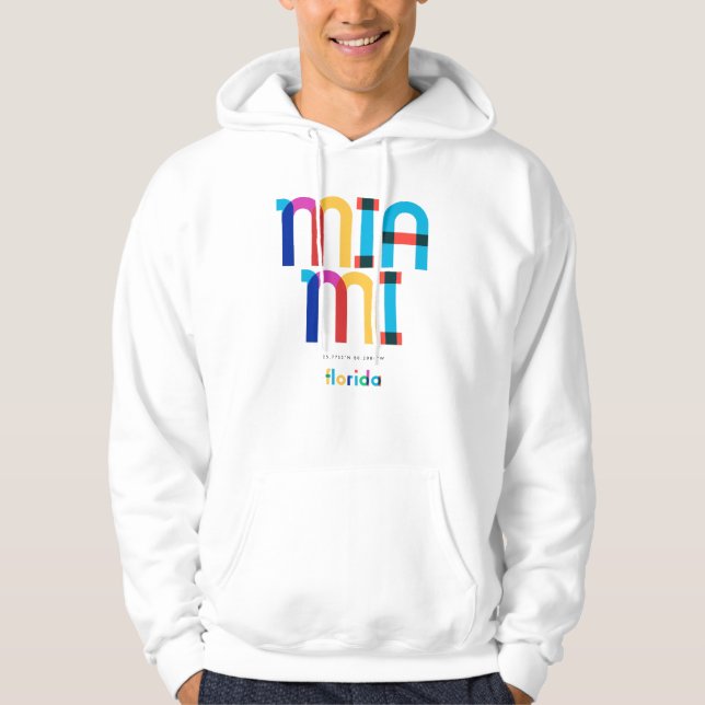 Sudadera Miami Florida Mid Century, Pop Art, (Anverso)