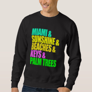 Sudadera Miami Florida Playa Palm Trees Sunshine Vacation