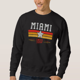 Sudadera Miami Florida Retro Vintage Rayas Regalos de Miami