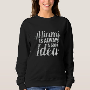 Sudadera Miami Florida Summer Vacation Travel Tourir