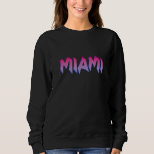 Sudadera Miami Florida Vaper Wave Vintage Cityscape Retro