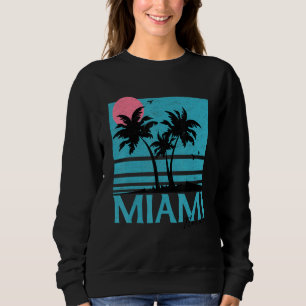 Sudadera Miami Florida Vintage Retro Palm Trees Beach Summ