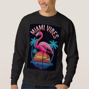 Sudadera Miami Vibes Summer Flamingo Design-63454