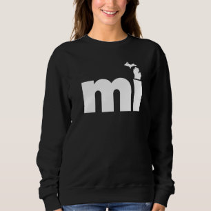 Sudadera Michigan Dos Letra Abreviatura De Estado Única Res
