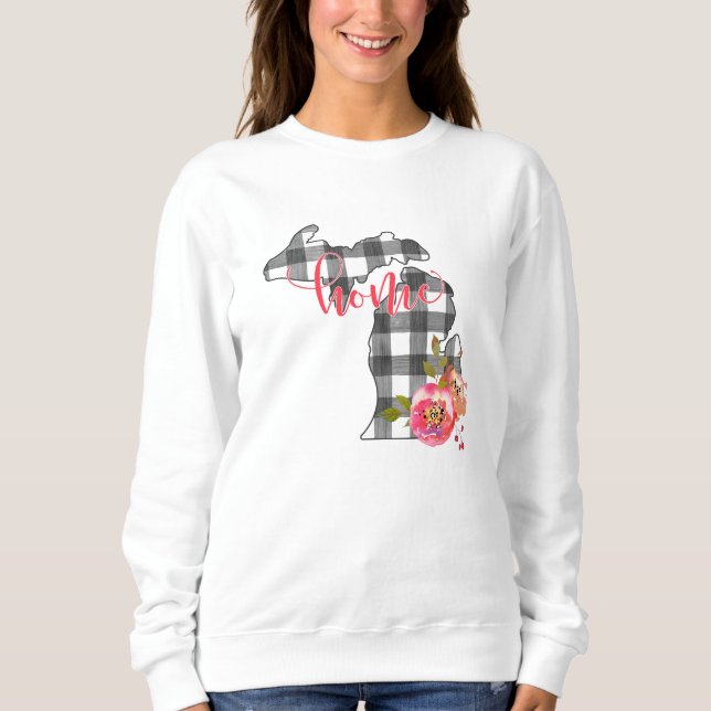Sudadera Michigan, Estado de masa de búfalo blanco y negro  (Anverso)