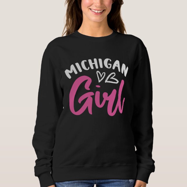 Sudadera Michigan Girl City State American Town Country  4 (Anverso)