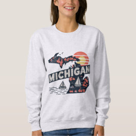 Sudadera Michigan Retro Silhouette
