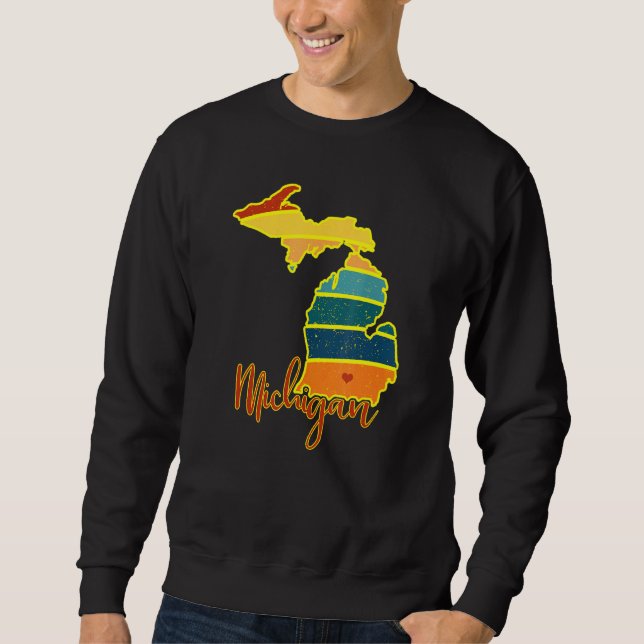 Sudadera Michigan State Prige Sunset I Love Michigan (Anverso)
