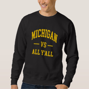 Sudadera Michigan vs Todos - Diseño de retroceso - Clásico