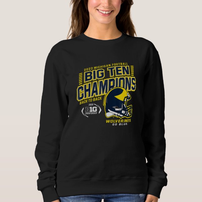 Sudadera Michigan Wolverines Big Ten Champs 2022 Go Blue (Anverso)