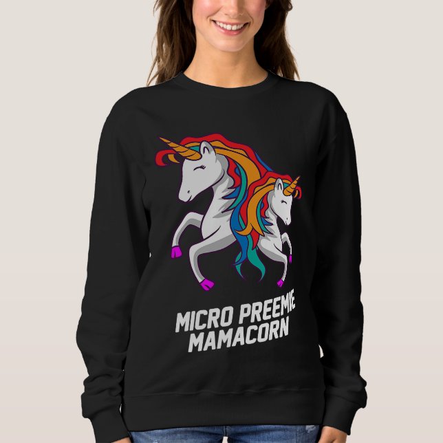Sudadera Micro Preemie NICU New Mom Unicorn Premature Birth (Anverso)