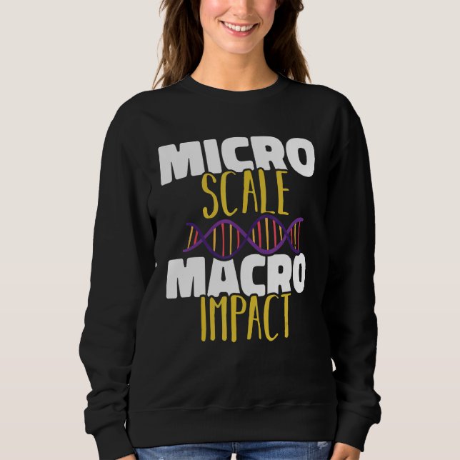 Sudadera Microescala Impacto macro Microbiología Ciencia Bi (Anverso)
