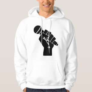 Sudadera Micrófono de Hip Hop Antiguo Gráfico Mic Raise