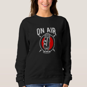 Sudadera Micrófono de Podcast en el Aire Grabación en Vivo