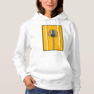 Sudadera Micrófono Retro sobre Amarillo Intenso