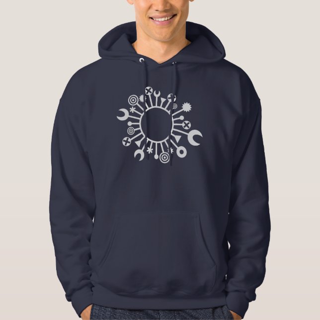 Sudadera Microorganismo - Blanco (Anverso)