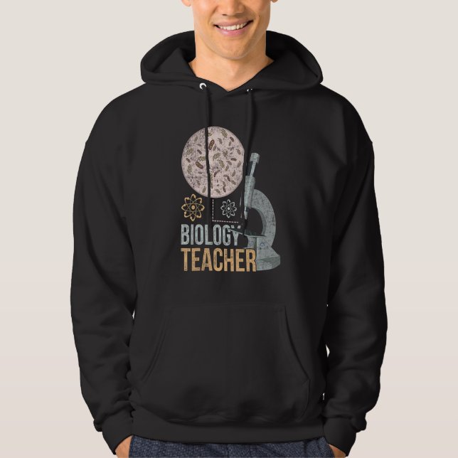 Sudadera Microscopio biológico biólogo de biología de docen (Anverso)