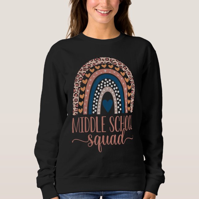 Sudadera Middle School Squad Team Teacher Girls Boys Back T (Anverso)