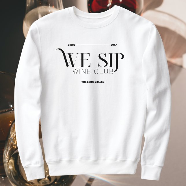 Sudadera Miembros del Escudo del Club de Vino We Sip (Subido por el creador)