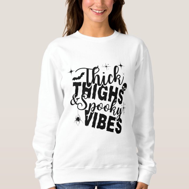 Sudadera MIENTRAS MÁS ESPESOS HABLAN VIBES HALLOWEEN T-Shir (Anverso)