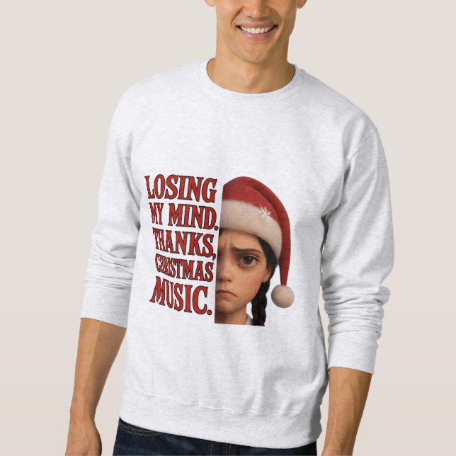 Sudadera Miércoles “Gracias, Música de Navidad” Divertido (Anverso)