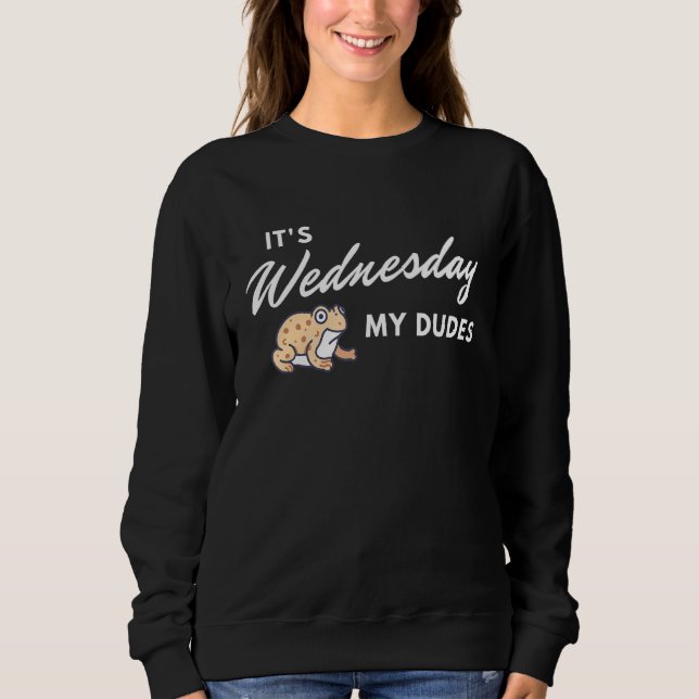 Sudadera Miércoles Meme de Rana de Mis Dudes (Anverso)